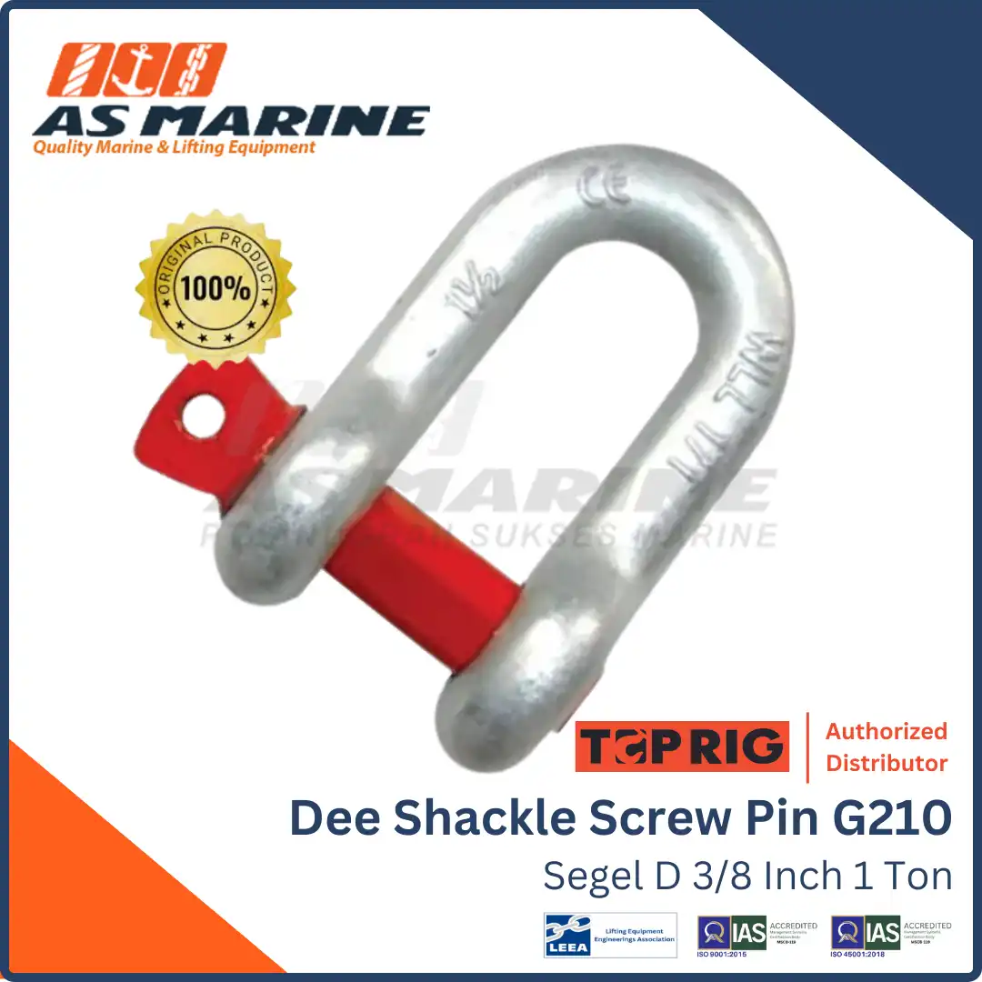 Shackle Dee G210 Toprig Screw PIN 3/8 Inch